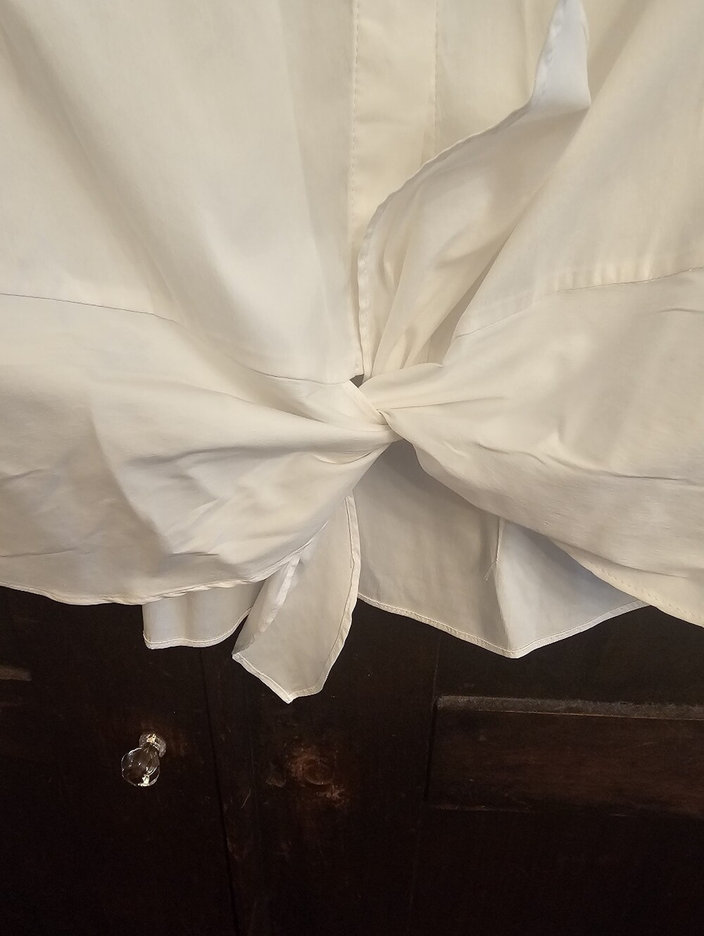 Lilly Pulitzer White Tie-Front Button Shirt - Picture 5 of 6